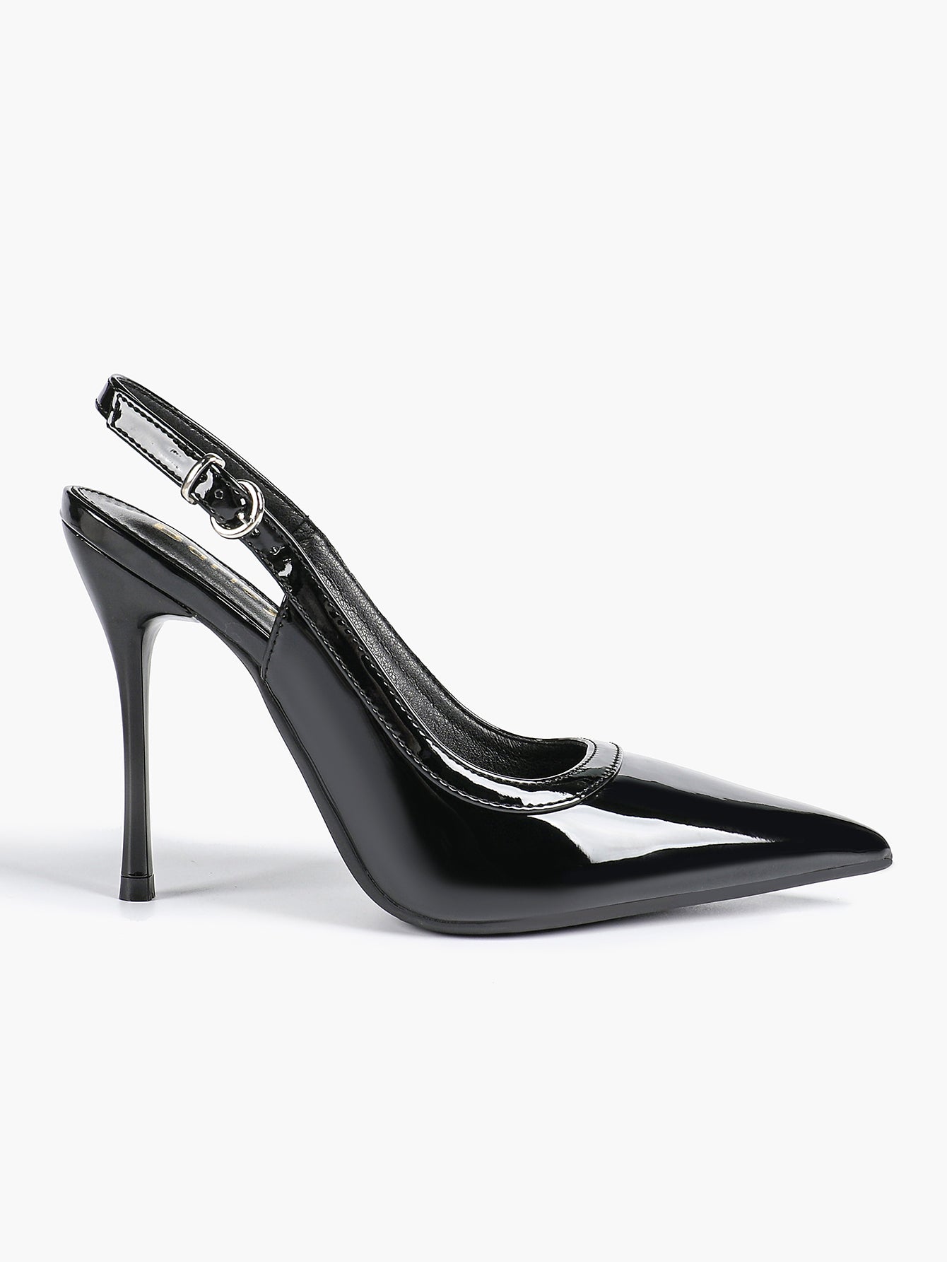 Glossy Patent Slingback Heels | Pointed Toe Formal Heels