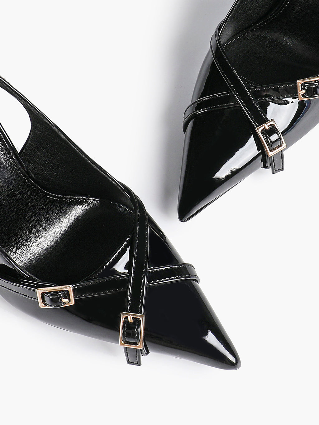 Women's Buckle Accent Pointed Toe Pumps Heels - Party Date Night Heels
