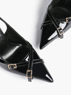 Women's Buckle Accent Pointed Toe Pumps Heels - Party Date Night Heels