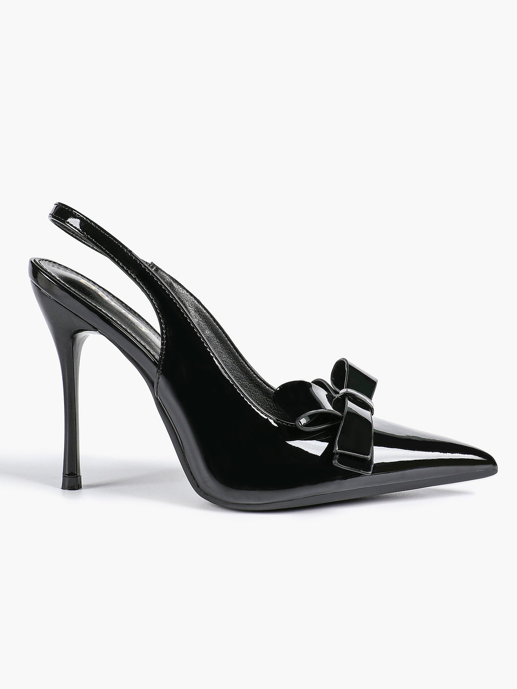 Pointed Toe Bow Detail Slingback Heels - Office Formal Evening Pumps