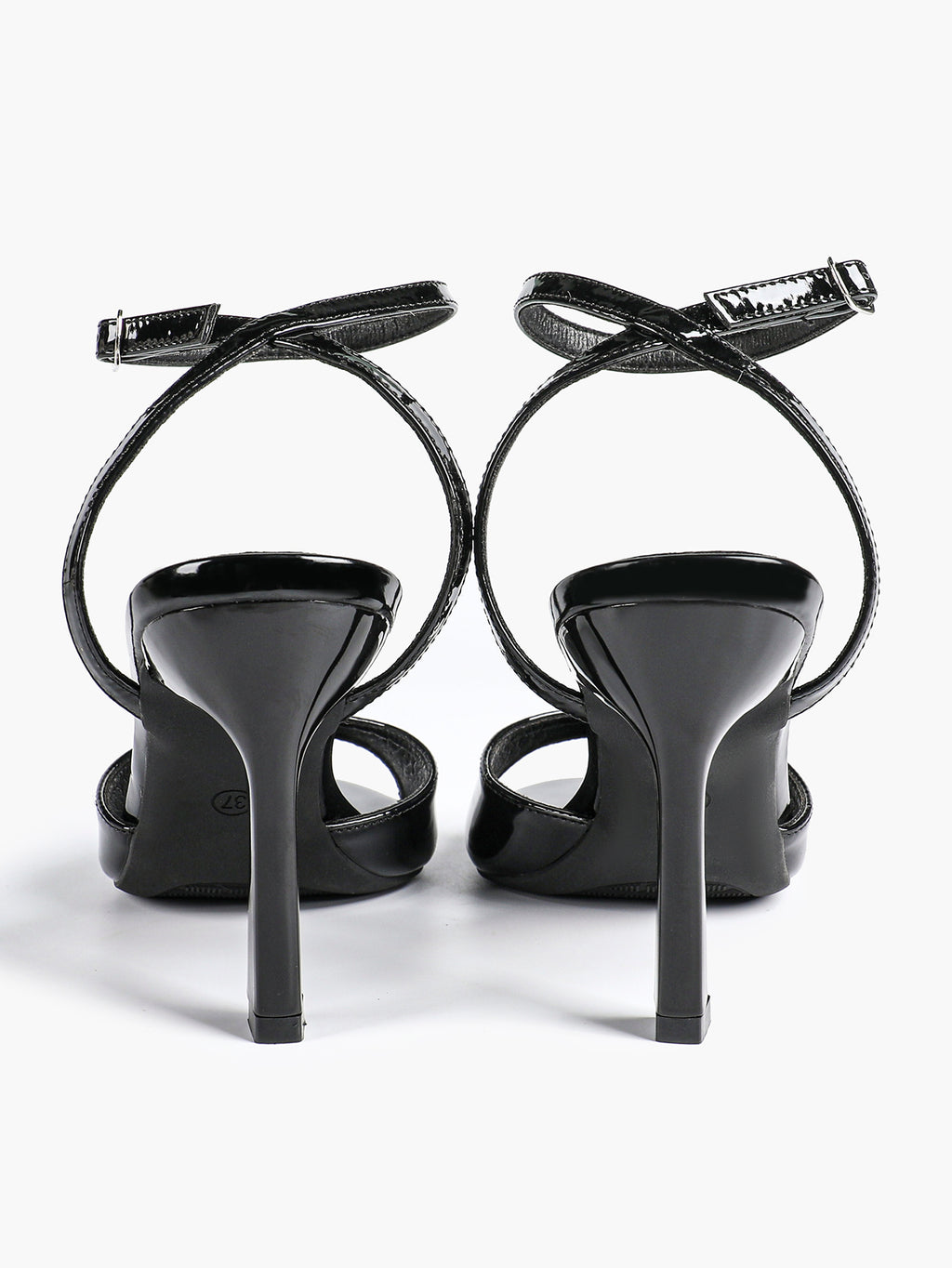 Open Toe Single Band Ankle Strap Heels Adjustable Sandals for Summer Date