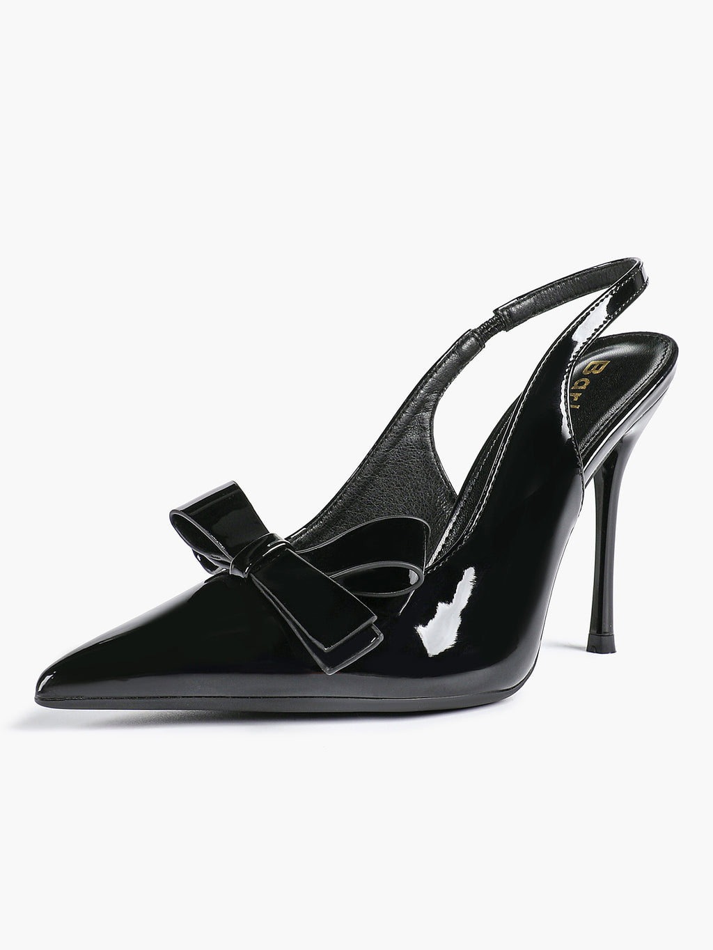 Pointed Toe Bow Detail Slingback Heels - Office Formal Evening Pumps