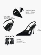 Pointed Toe Slingback Stiletto Heels | Elegant Dress Pumps
