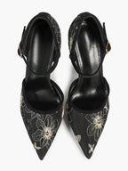The Gilded Dream: Beige Sequin Mesh Stilettos for Elegant Evening Affairs