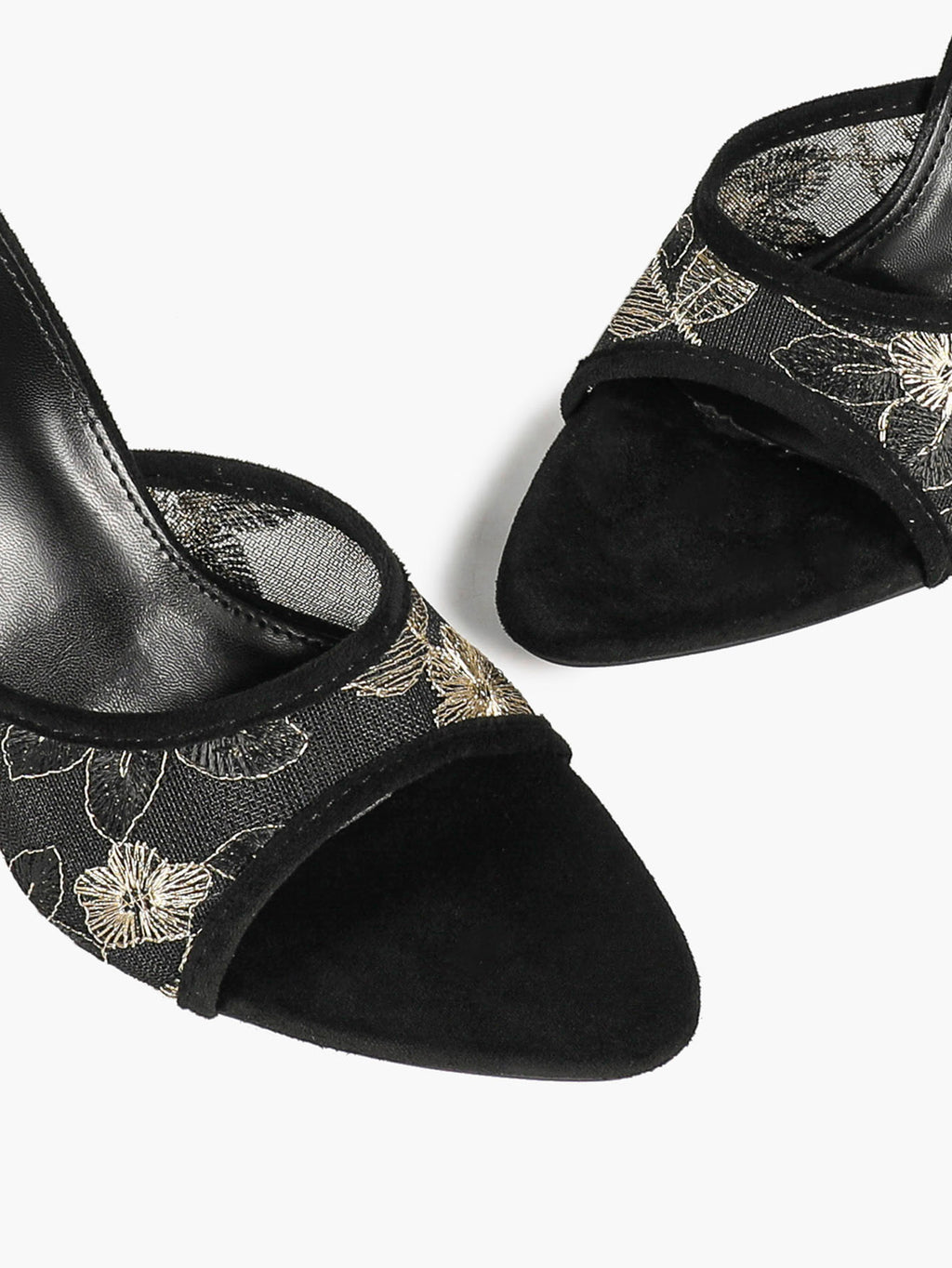 Gilded Mesh Mules - Beige Sequin Sandals with a 3.74" Stable Heel