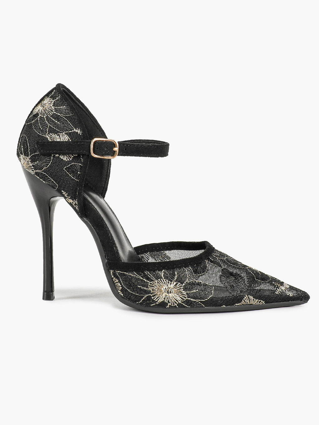 The Gilded Dream: Beige Sequin Mesh Stilettos for Elegant Evening Affairs