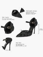 The Gilded Dream: Beige Sequin Mesh Stilettos for Elegant Evening Affairs