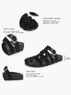 Camel Suede Woven Cage Slides with Silver-Tone Side Buckle