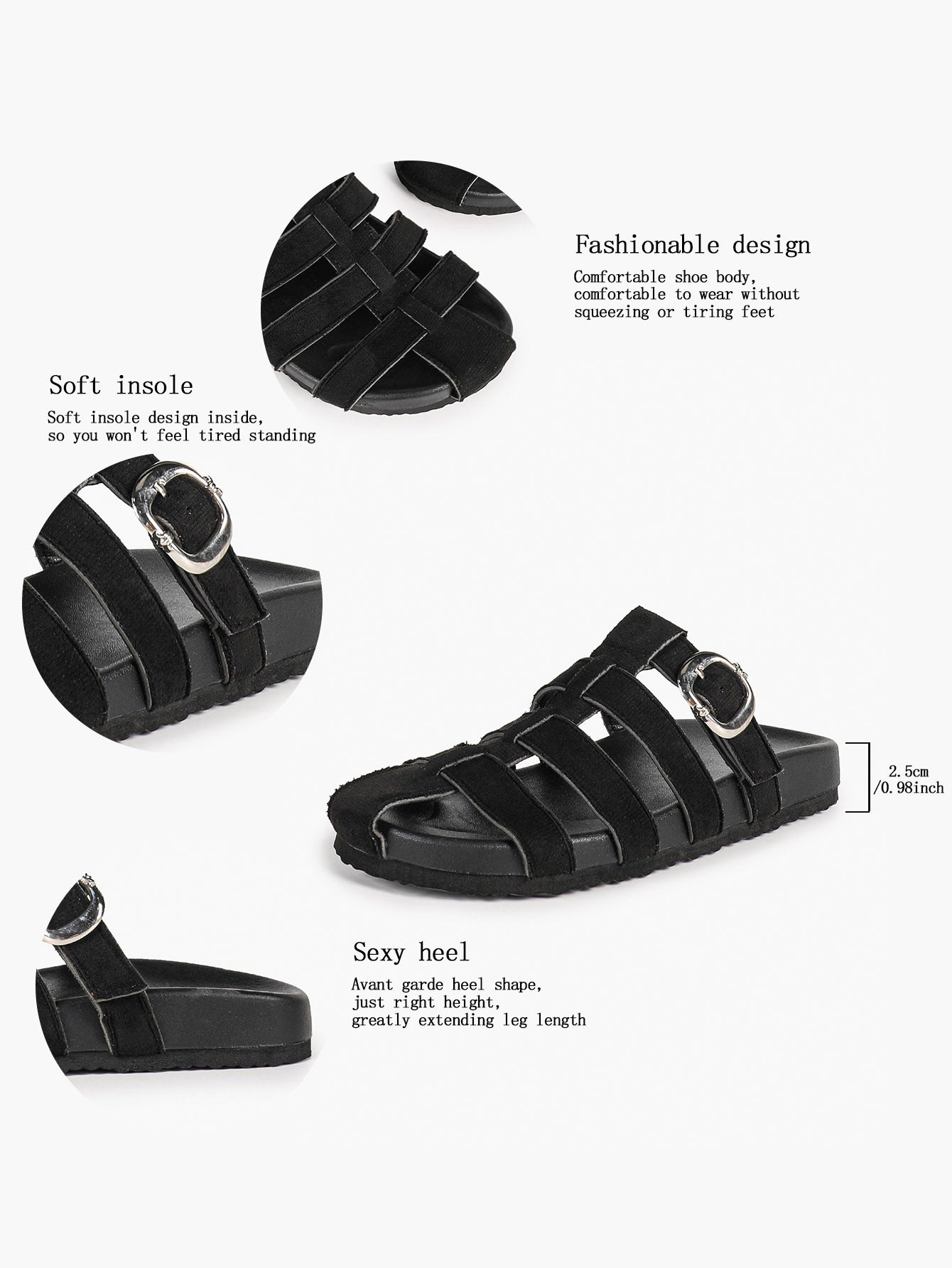 Camel Suede Woven Cage Slides with Silver-Tone Side Buckle