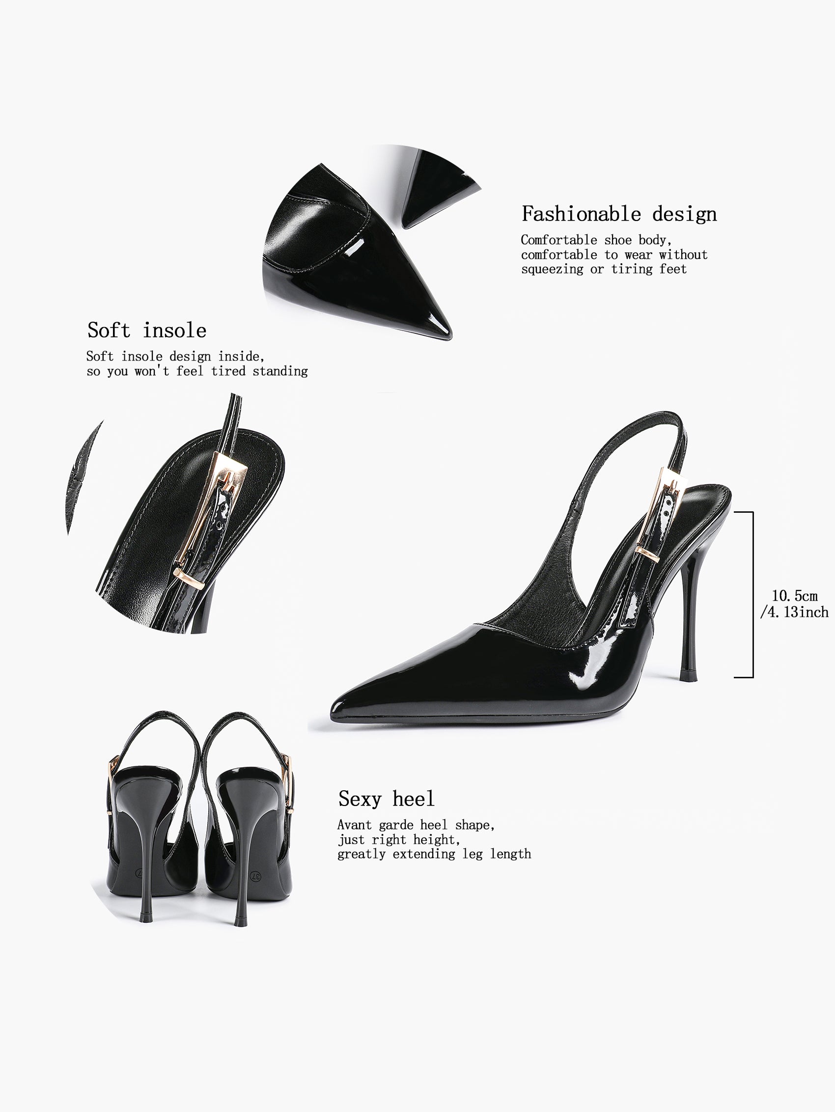 Women's Slingback Pointed Toe Heels-Timeless Elegant Pump