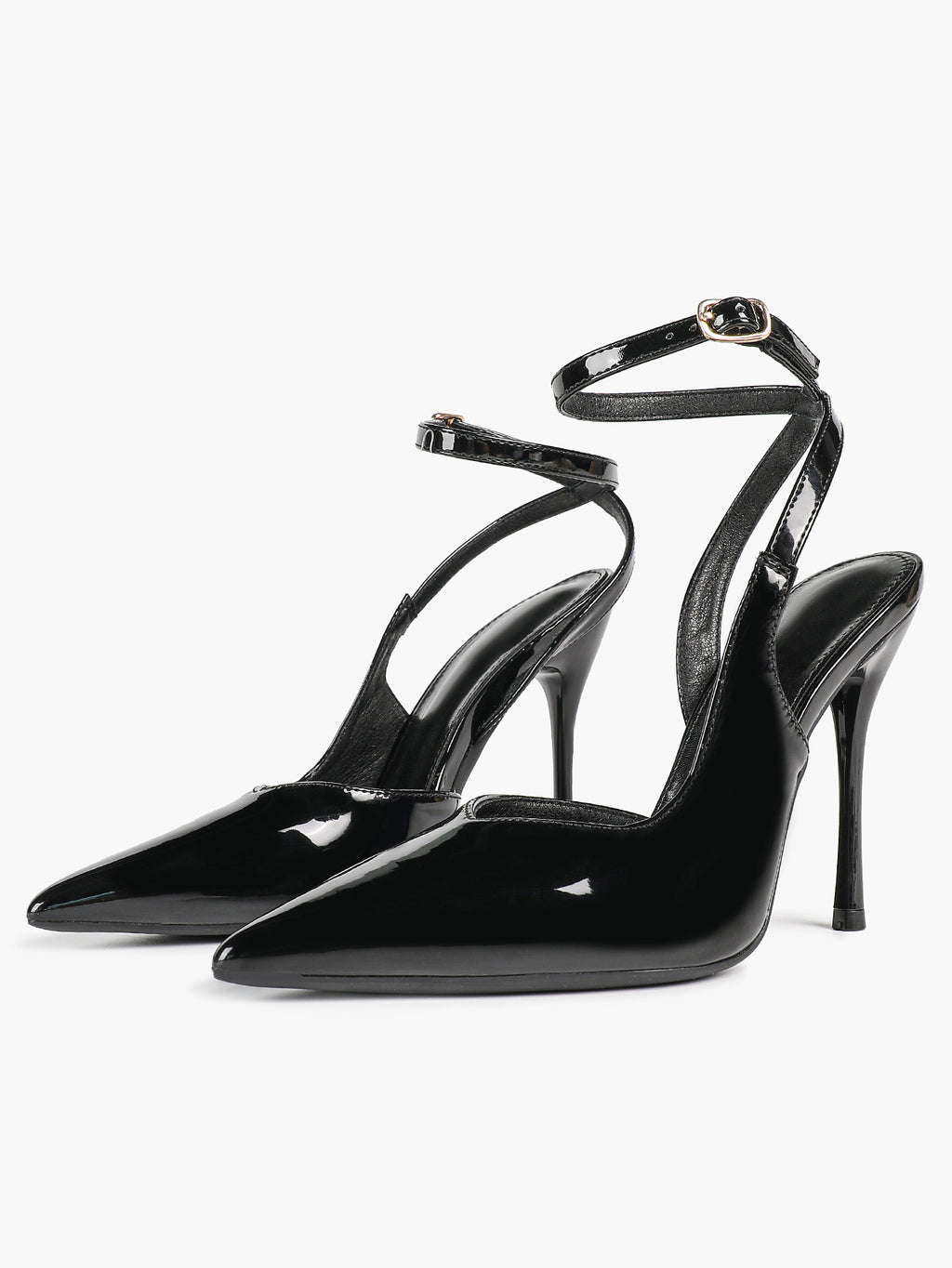Pointed Toe Slingback Heels Minimalist Ankle Strap Stilettos Office Casual Pumps