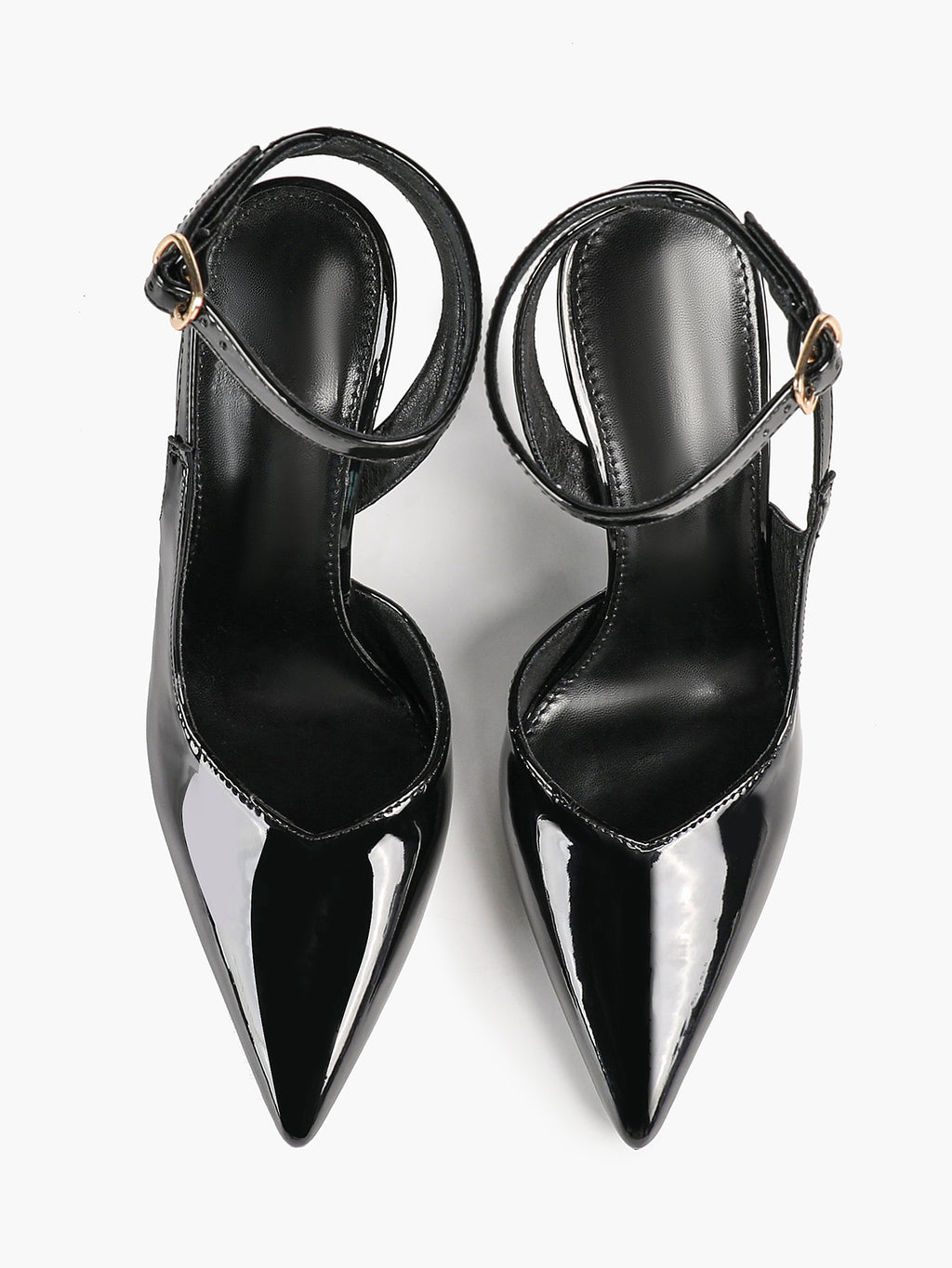Pointed Toe Slingback Heels Minimalist Ankle Strap Stilettos Office Casual Pumps