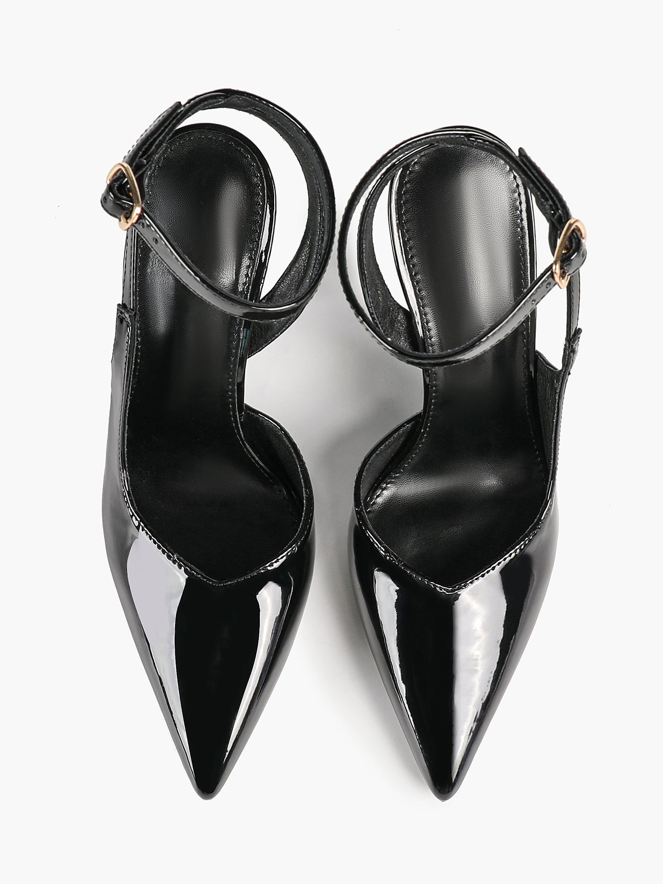 Pointed Toe Slingback Heels Minimalist Ankle Strap Stilettos Office Casual Pumps
