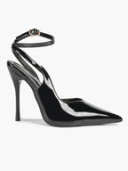 Pointed Toe Slingback Heels Minimalist Ankle Strap Stilettos Office Casual Pumps