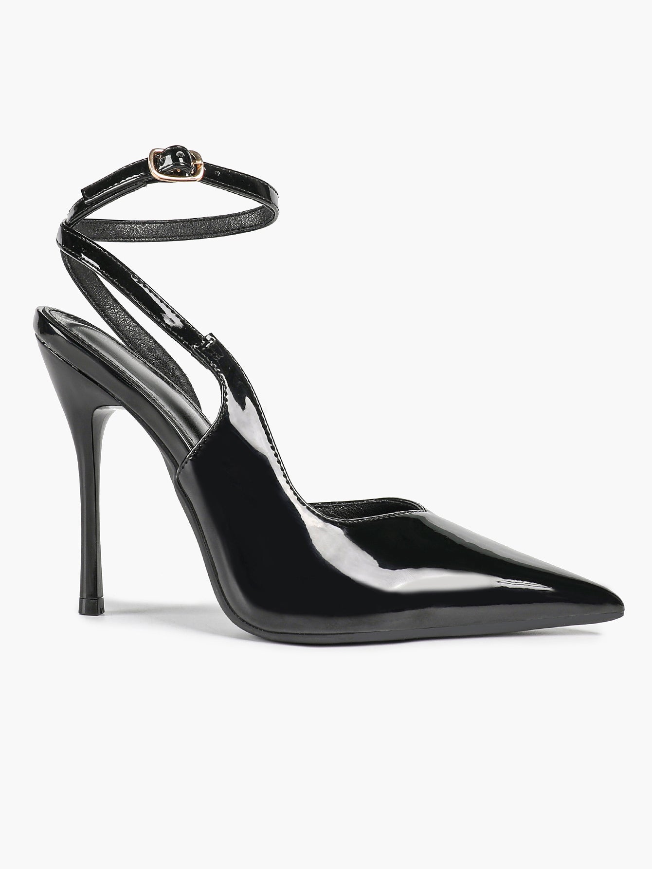 Pointed Toe Slingback Heels Minimalist Ankle Strap Stilettos Office Casual Pumps