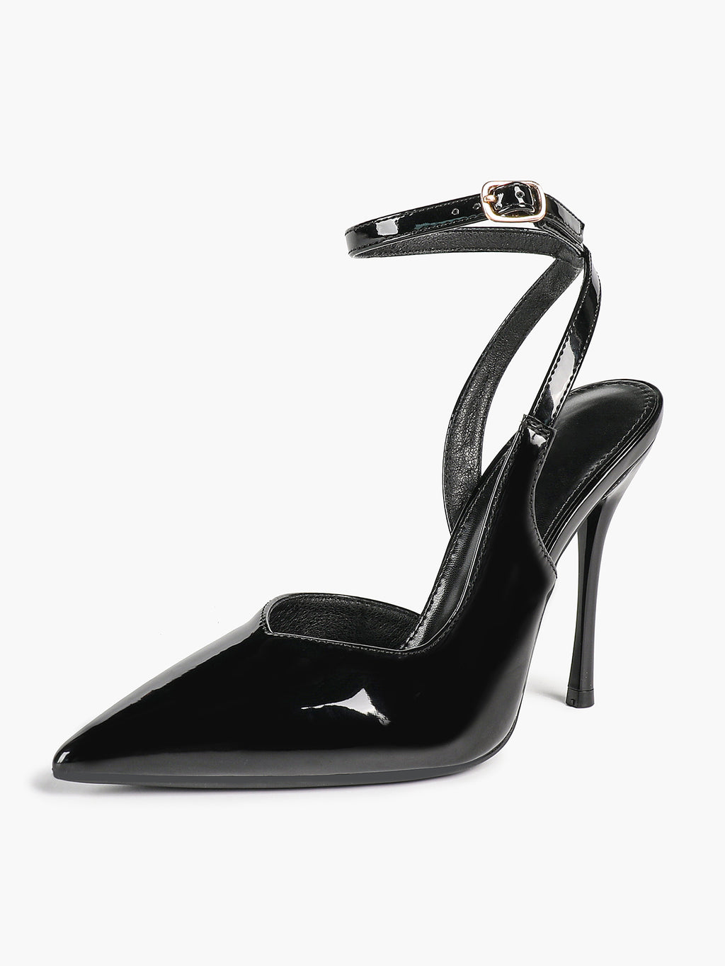Pointed Toe Slingback Heels Minimalist Ankle Strap Stilettos Office Casual Pumps