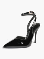 Pointed Toe Slingback Heels Minimalist Ankle Strap Stilettos Office Casual Pumps