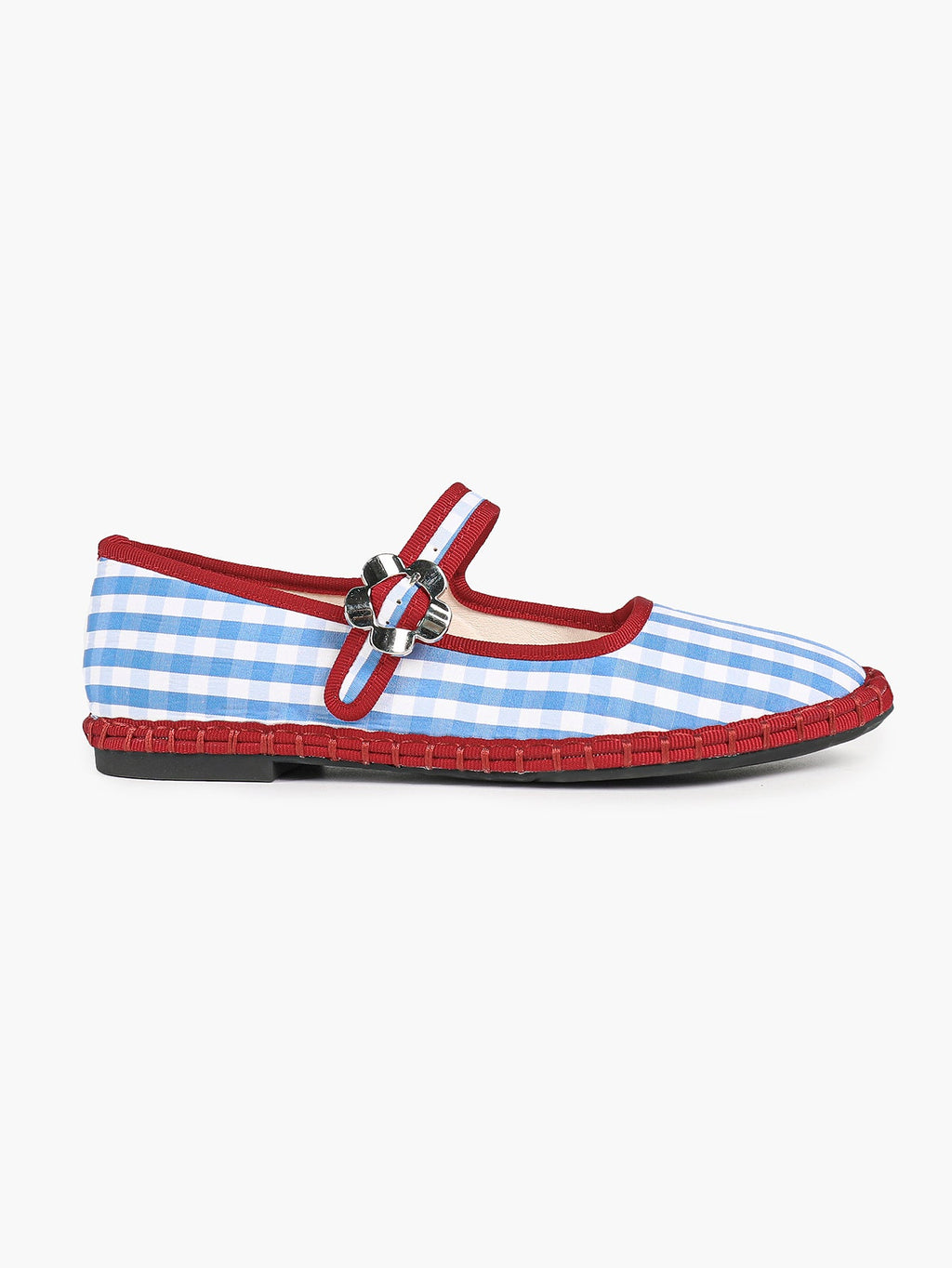 Women's Woven Mary Jane Flats Brown Trim Slip On Shoes Vacation Dailywear Shoes ISHIFIVAN