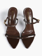Chain Detail Open Toe High Heel Mules - Daily Party Sandals