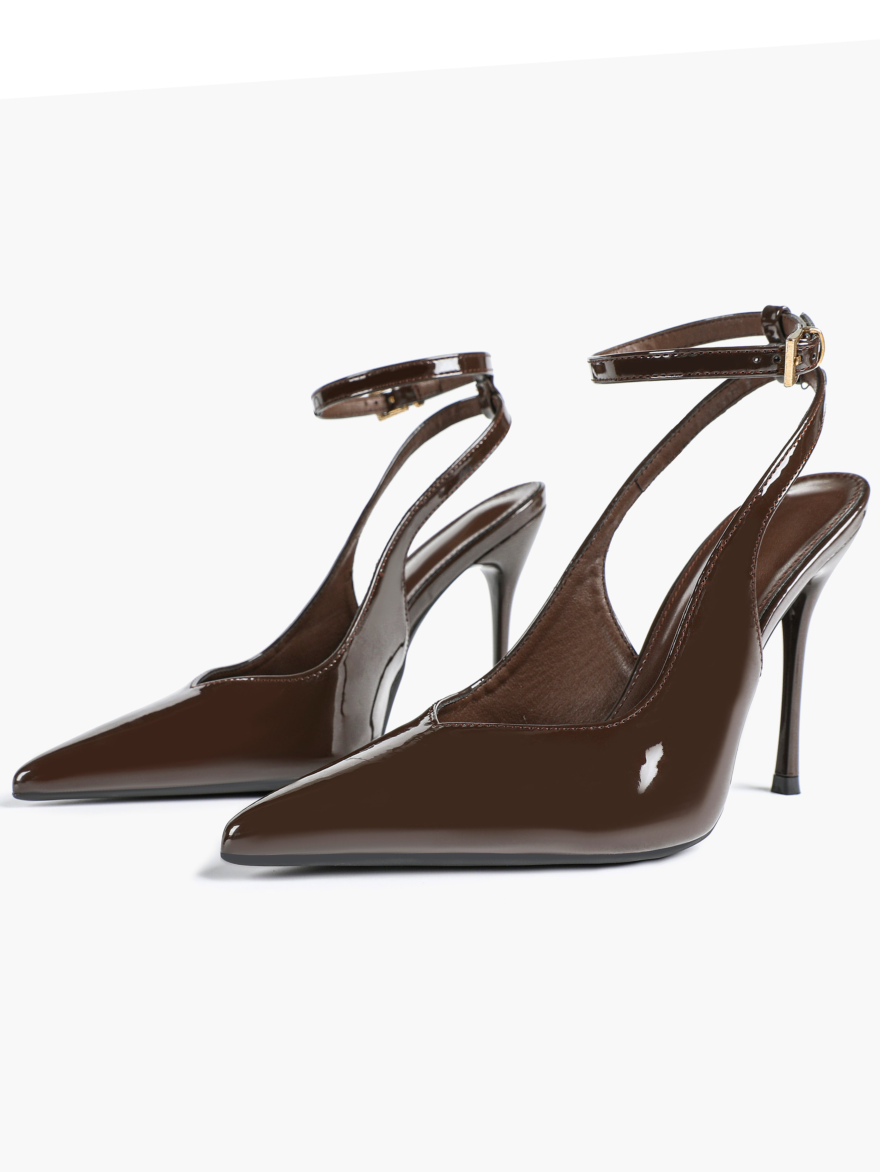 Pointed Toe Ankle Strap Classic Heels – Office Evening Pumps