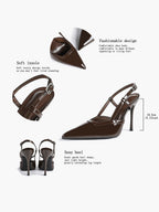 Pointed Toe Slingback Stiletto Heels | Elegant Dress Pumps