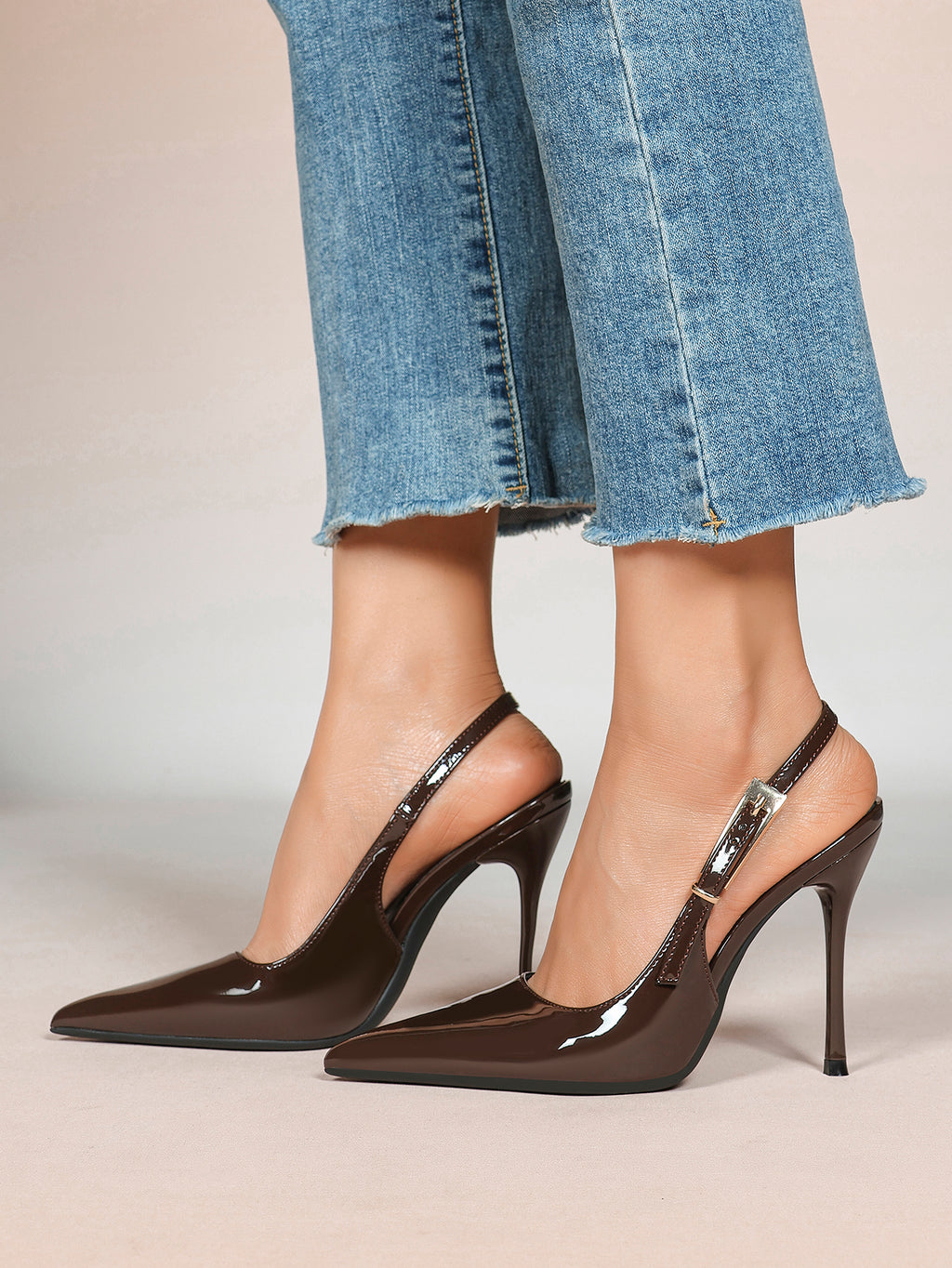Women's Slingback Pointed Toe Heels-Timeless Elegant Pump