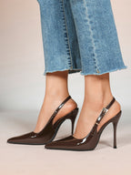 Women's Slingback Pointed Toe Heels-Timeless Elegant Pump