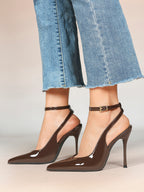 Pointed Toe Ankle Strap Classic Heels – Office Evening Pumps