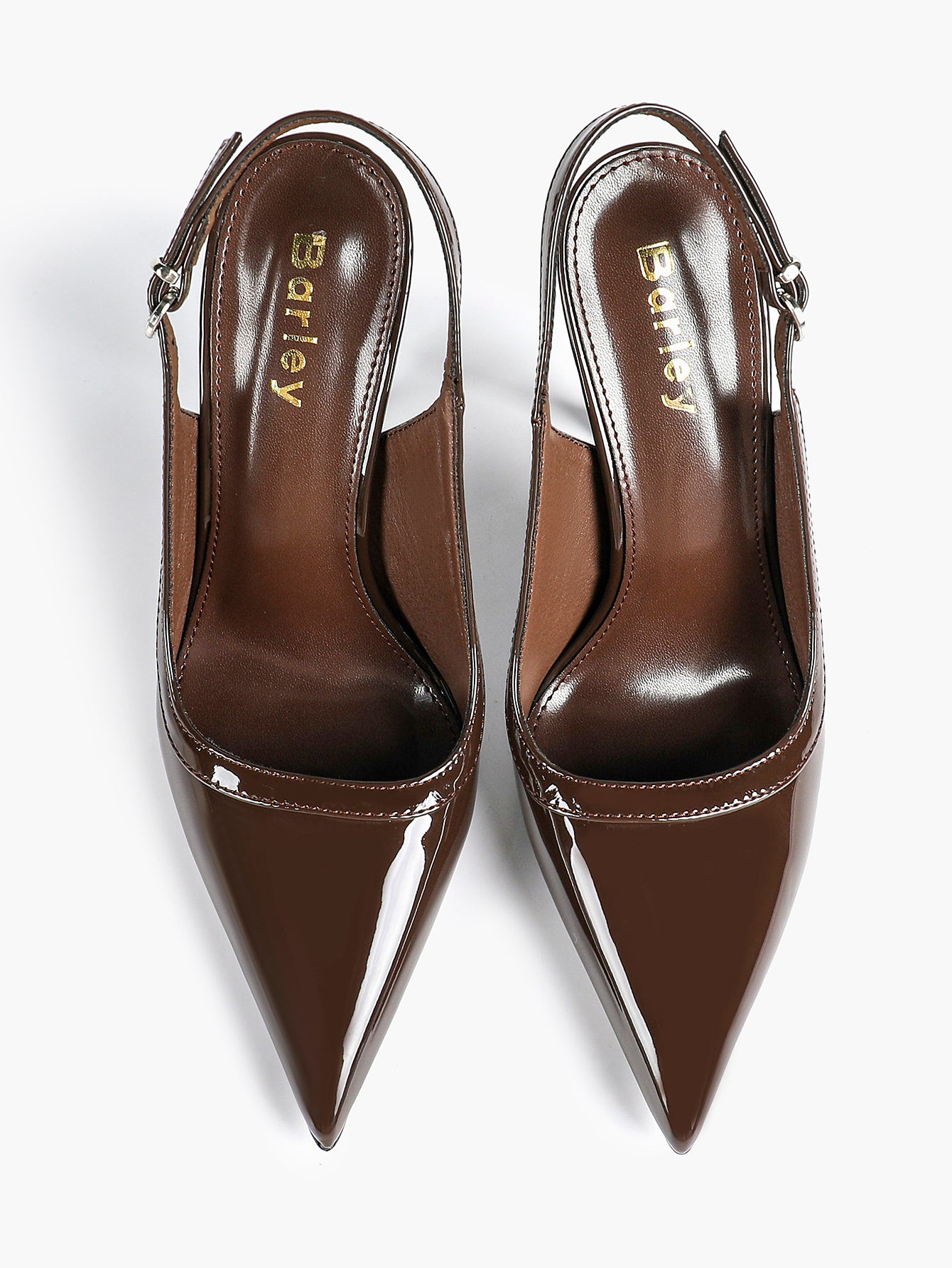 Glossy Patent Slingback Heels | Pointed Toe Formal Heels