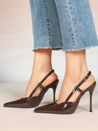 Pointed Toe Slingback Stiletto Heels | Elegant Dress Pumps