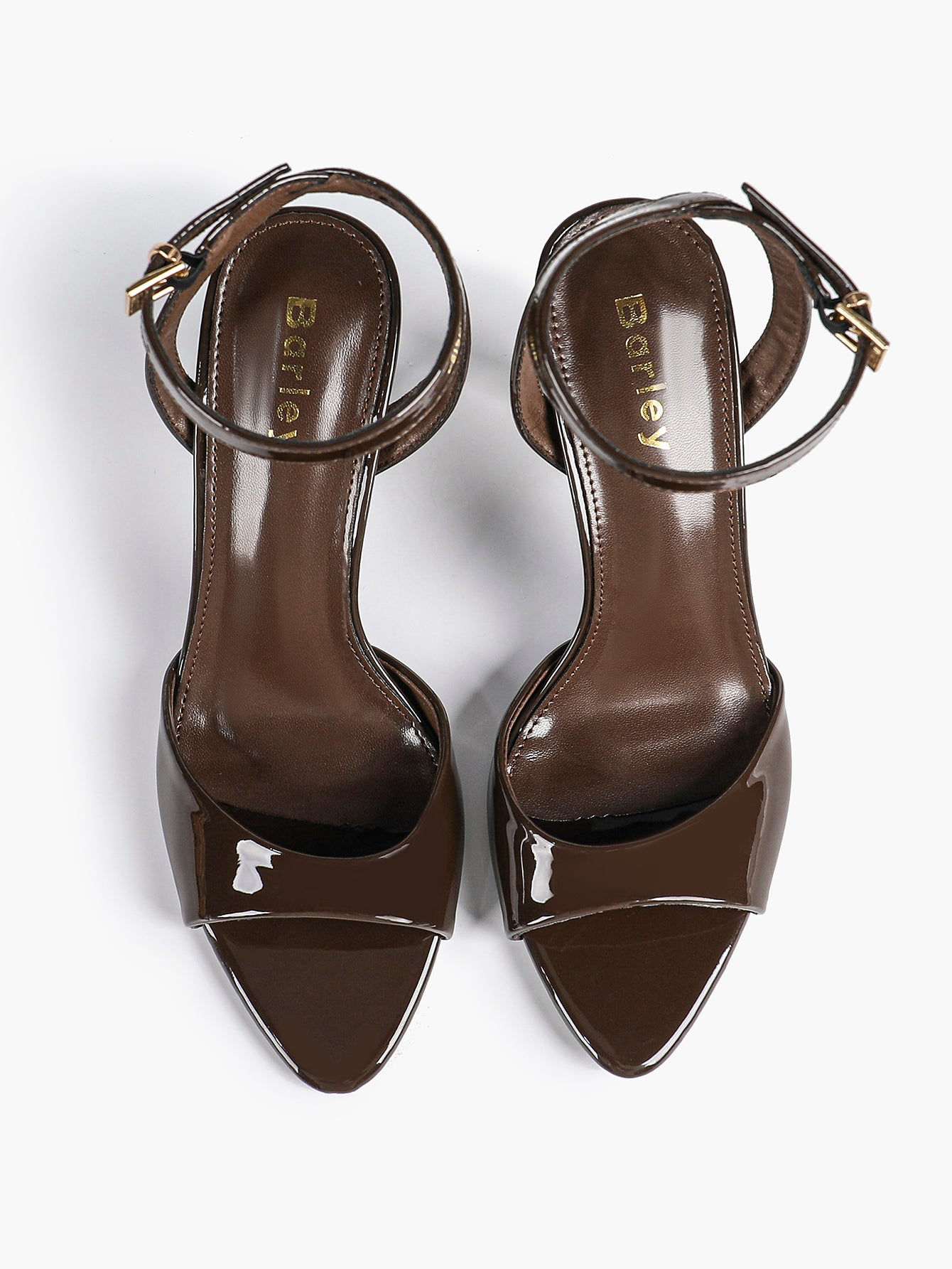 White Ankle Strap Open Toe Block Heeled Sandals - Wedding Party Office