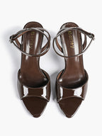 Open Toe Single Band Ankle Strap Heels Adjustable Sandals for Summer Date