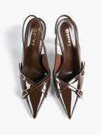 Women's Buckle Accent Pointed Toe Pumps Heels - Party Date Night Heels