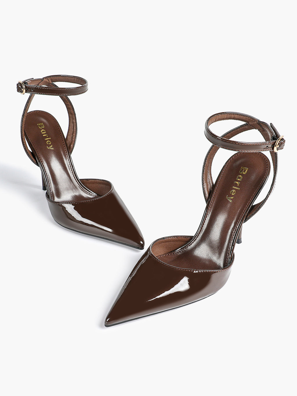 Classic Pointed Toe Ankle Strap Stilettos - Formal Event Heels