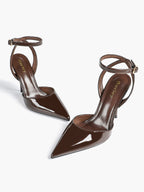 Classic Pointed Toe Ankle Strap Stilettos - Formal Event Heels