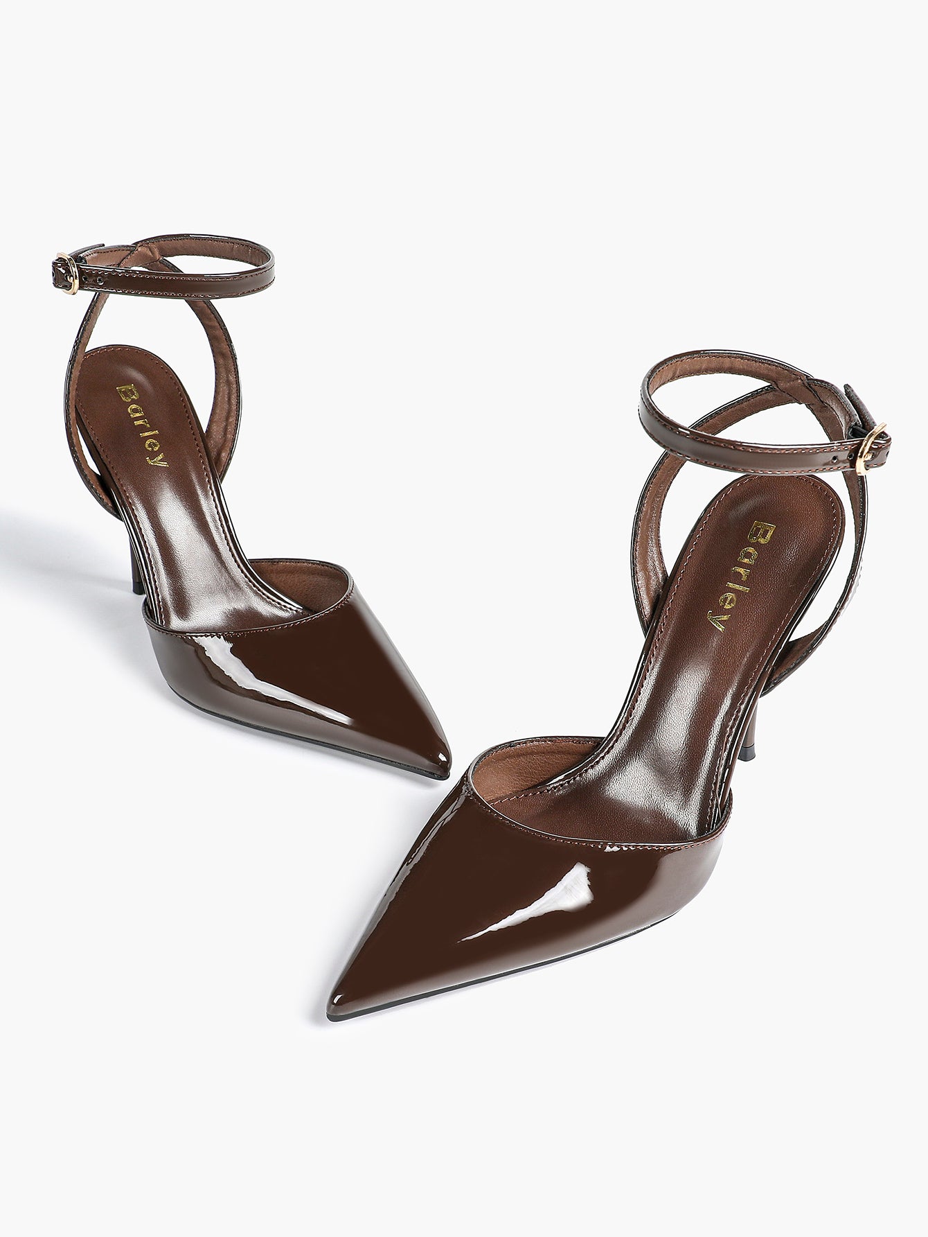 Classic Pointed Toe Ankle Strap Stilettos - Formal Event Heels