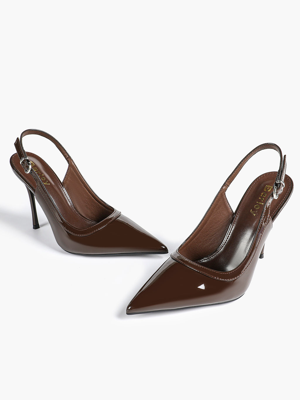 Glossy Patent Slingback Heels | Pointed Toe Formal Heels