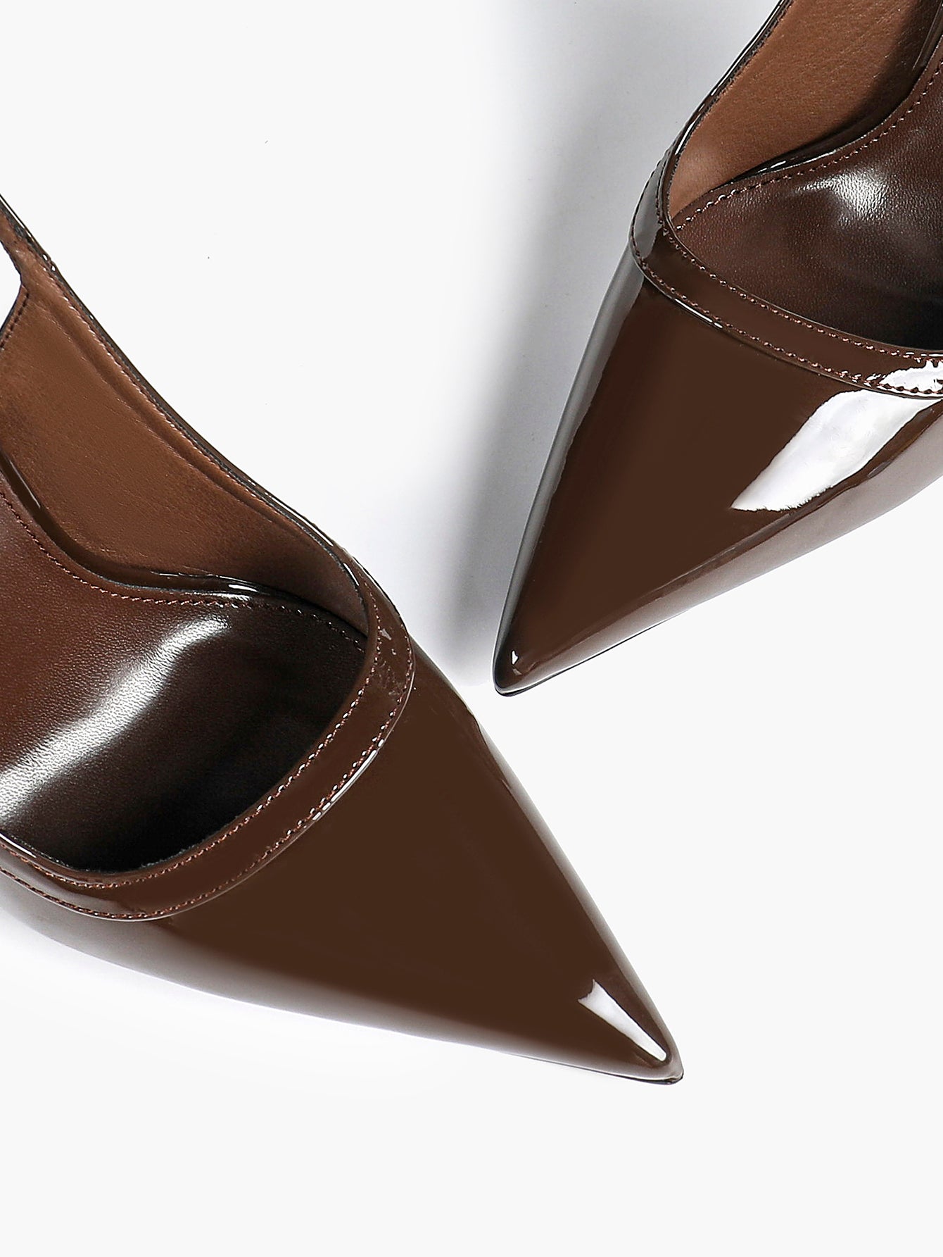 Glossy Patent Slingback Heels | Pointed Toe Formal Heels