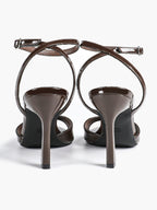Open Toe Single Band Ankle Strap Heels Adjustable Sandals for Summer Date