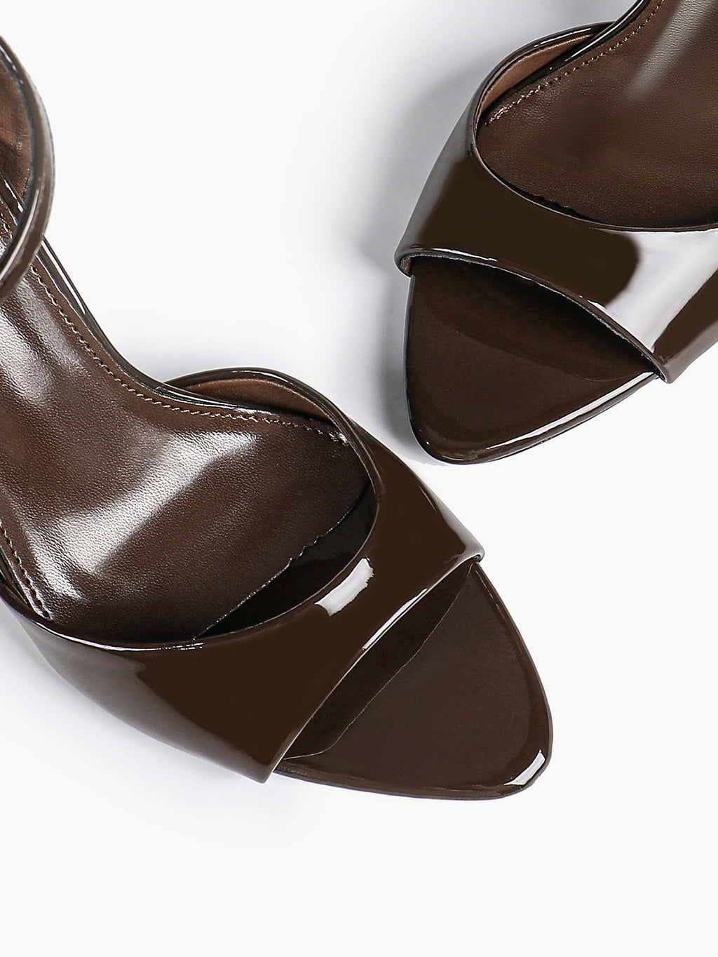 White Ankle Strap Open Toe Block Heeled Sandals - Wedding Party Office
