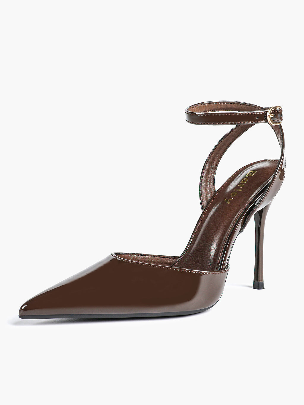 Classic Pointed Toe Ankle Strap Stilettos - Formal Event Heels