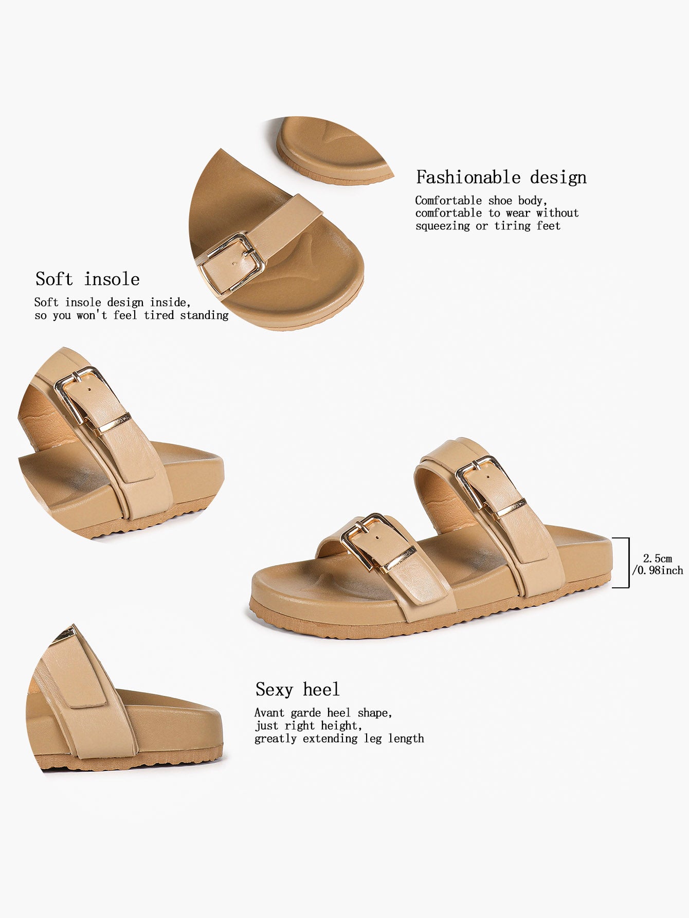 Black Patent Croc-Embossed Double Buckle Slide Sandals