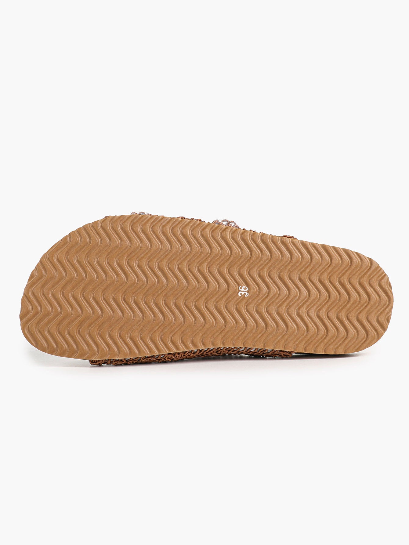 Tan Woven Double-Strap Slide Sandals with Gold Buckles for Boho Summer Days