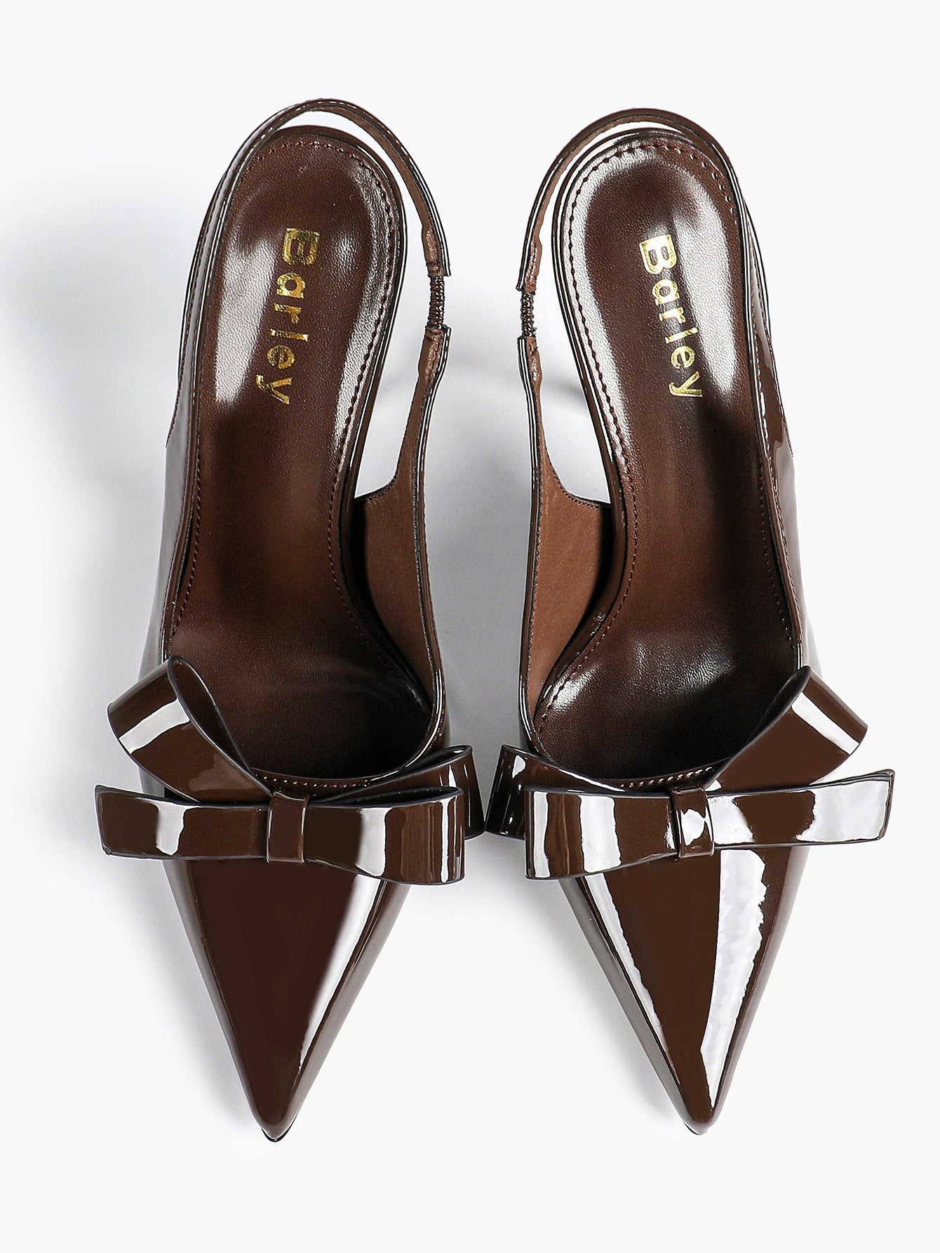 Pointed Toe Bow Detail Slingback Heels - Office Formal Evening Pumps