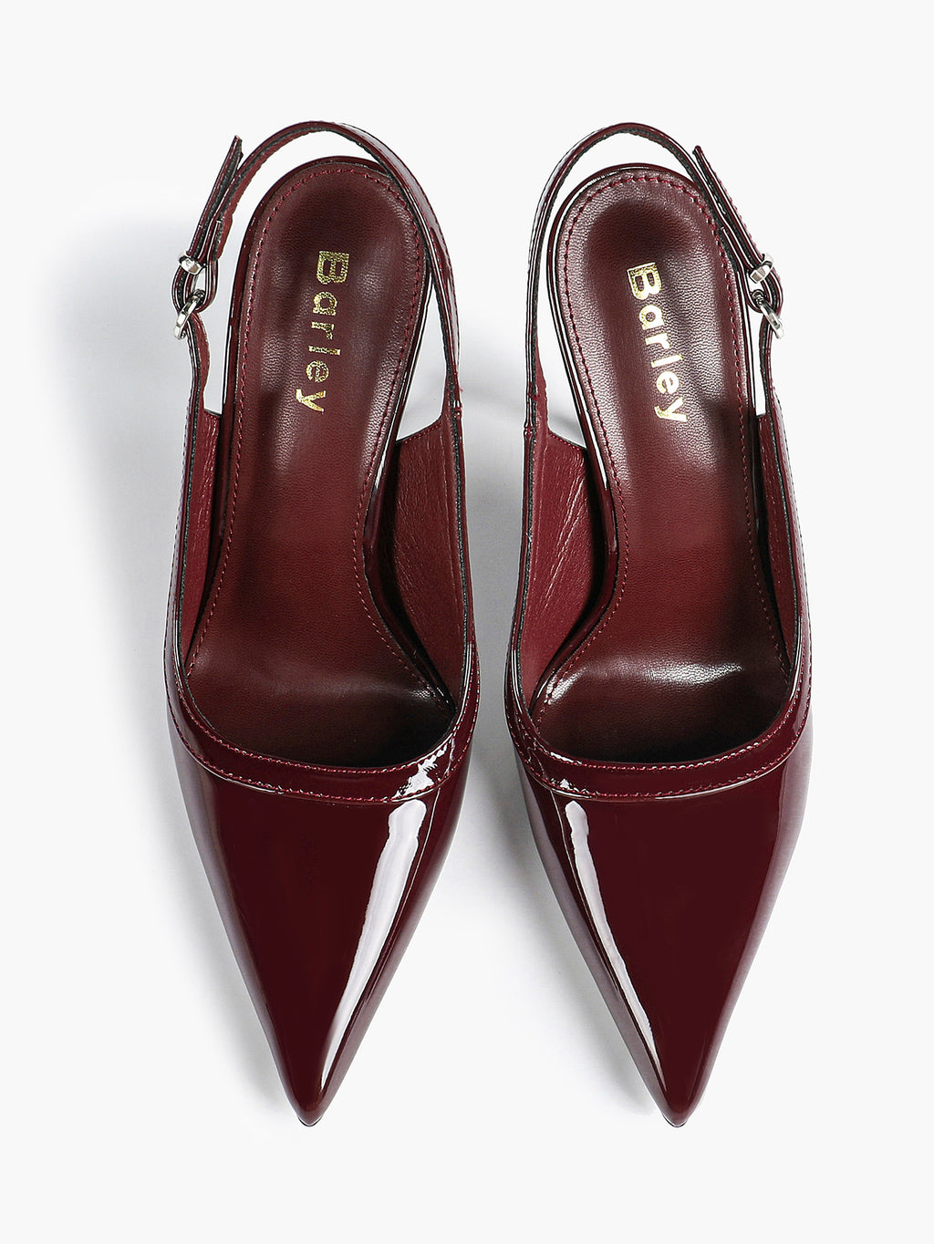 Glossy Patent Slingback Heels | Pointed Toe Formal Heels