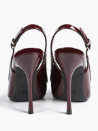 Glossy Patent Slingback Heels | Pointed Toe Formal Heels