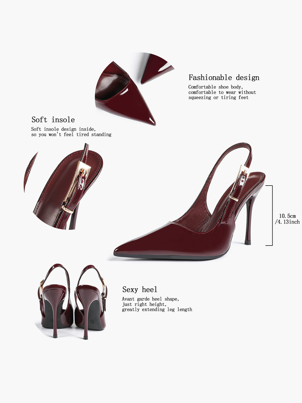 Women's Slingback Pointed Toe Heels-Timeless Elegant Pump
