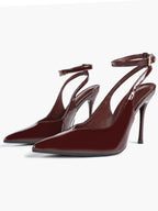 Pointed Toe Ankle Strap Classic Heels – Office Evening Pumps