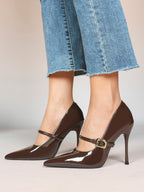 Pointed Toe Mary Jane Pumps Heels - Weddings Formal Event Heels