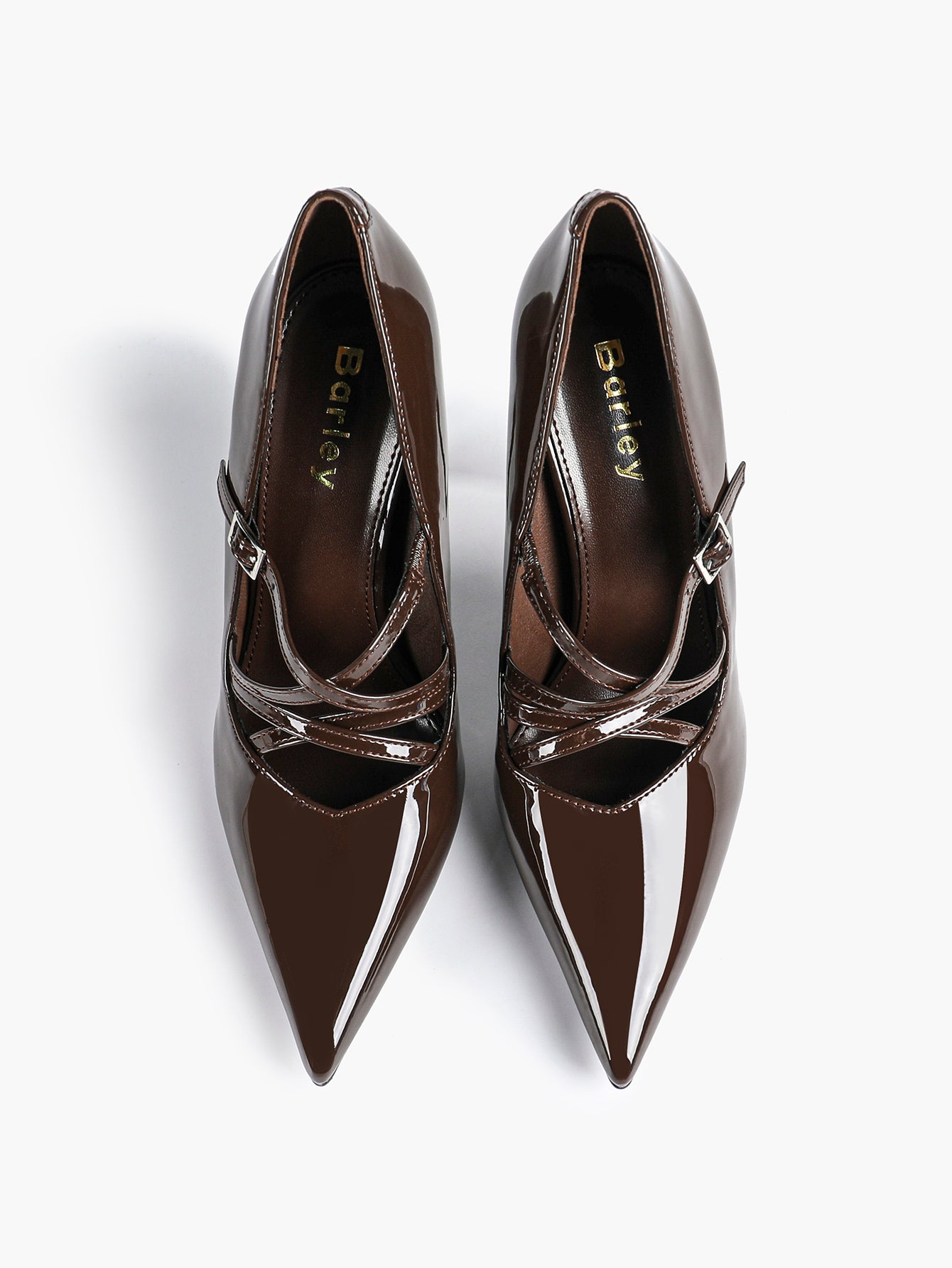 Cross Buckle Slingback Heels - Classic Pointed Toe Pumps